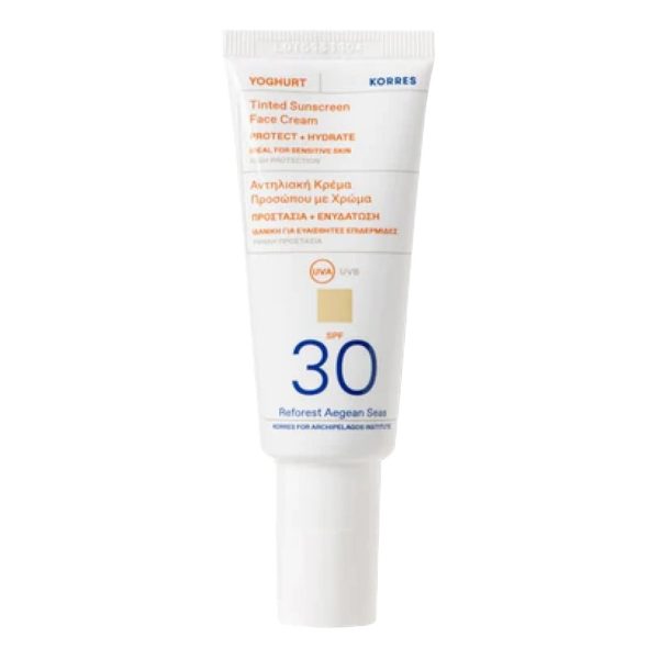 Korres – Yoghurt Tinted Sunscreen Face Cream SPF30 40ml