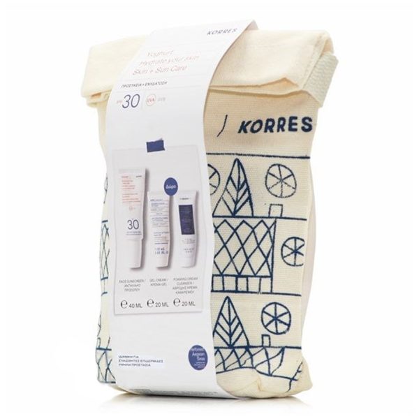 Korres - Hydrate your Skin Set Γιαούρτι Αντηλιακό Προσώπου SPF30 40ml & Κρέμα-Gel 20ml & Αφρώδης Κρέμα Καθαρισμού 20ml