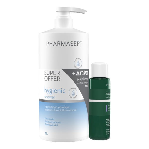 Άνδρας Pharmasept – Promo Hygienic Shower Αφρόλουτρο 1lt & Scalp Biome Σαμπουάν 100ml