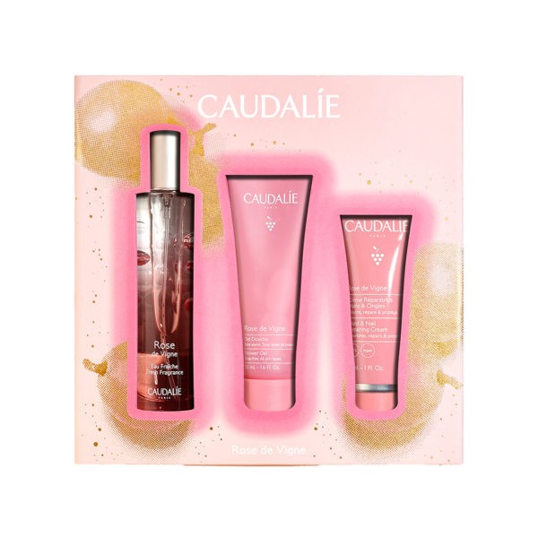 Body Care Caudalie – Promo Rose de Vigne Fresh Fragrance 50ml & Shower Gel 50ml & Hand-Nail Repairing Cream 30ml