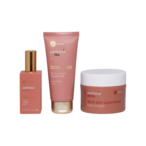 Body Care Medisei – Promo Panthenol Extra Bare Skin Eau de Toilette 50ml & 3in1 Cleanser 100ml & Superfood Body Mousse 100ml