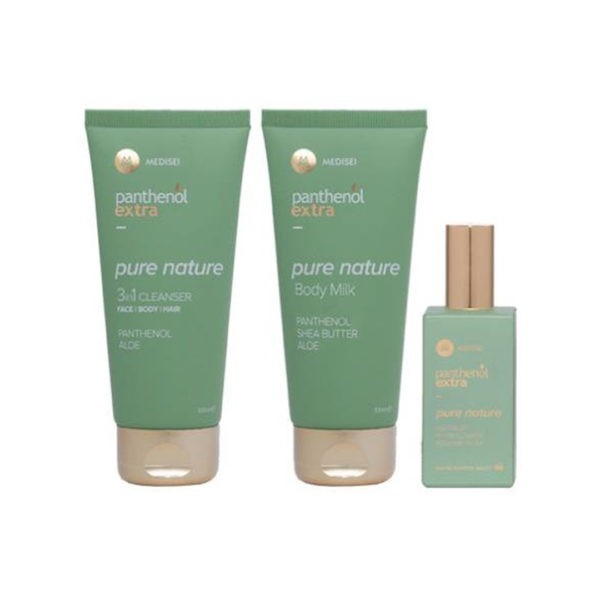 Body Care Medisei – Promo Panthenol Extra Pure Nature Eau de Toilette 50ml & 3in1 Cleanser 100ml & Body Milk 100ml