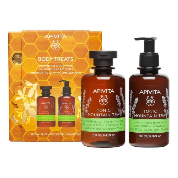 Body Care Apivita – Promo Body Treats: Tonic Mountain Tea Shower Gel 250ml & Moisturizing Body Milk 200ml