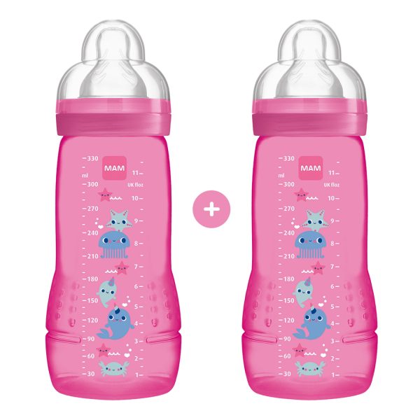 MAM – Easy Active Baby Bottle 330ml 4+ Months 2pcs
