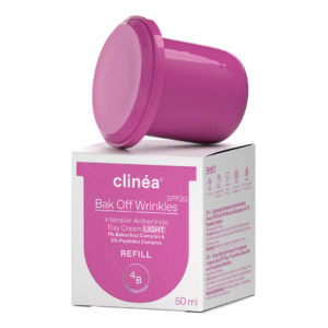 Περιποίηση Προσώπου Clinéa – Bak off Wrinkles SPF20 Κρέμα Ημέρας Εντατικής Αντιγήρανσης Ελαφριάς Υφής Ανταλλακτικό 20ml