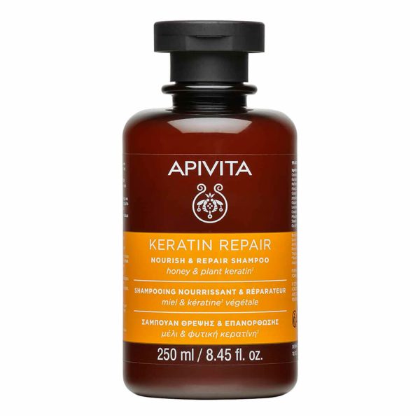 Apivita - Keratin Repair Σαμπουάν Θρέψης & Επανόρθωσης για Ξηρά-Ταλαιπωρημένα Μαλλιά 250ml