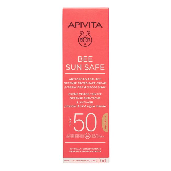 Apivita - Bee Sun Safe Anti-Spot & Anti-Age Defense Tinted Face Cream SPF50 50ml