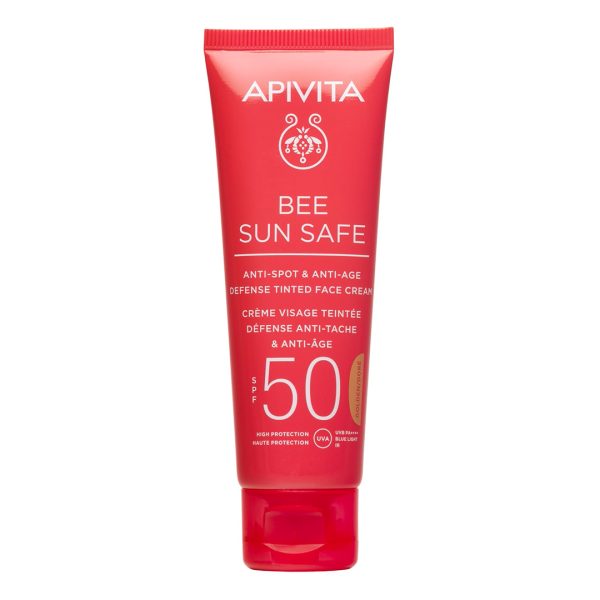 Apivita - Bee Sun Safe Anti-Spot & Anti-Age Defense Tinted Face Cream SPF50-Golden Tint 50ml