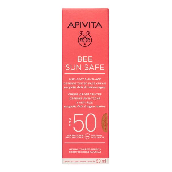 Apivita - Bee Sun Safe Anti-Spot & Anti-Age Κρέμα Προσώπου κατά των Πανάδων & των Ρυτίδων με Χρώμα-Golden SPF50 50ml Apivita - Bee Sun Safe Anti-Spot & Anti-Age Κρέμα Προσώπου κατά των Πανάδων & των Ρυτίδων με Χρώμα-Golden SPF50 50ml