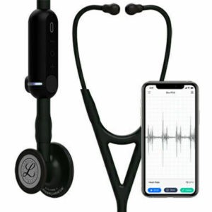 Cardiology IV - Littmann Littmann – CORE Digital Stethoscope (EU), Black Chestpiece, Tube, Stem and Headset, 69 cm, 8490