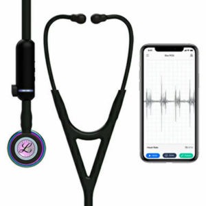 Στηθοσκόπια Littmann Littmann – CORE Ψηφιακό Στηθοσκόπιο, High Polish Rainbow, Μαύρος αυλός, Στέλεχος και Ακουστικά 8572