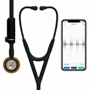 Στηθοσκόπια Littmann Littmann – CORE Ψηφιακό Στηθοσκόπιο, High Polish Copper, Μαύρος Αυλός, Στέλεχος και Ακουστικά 8863