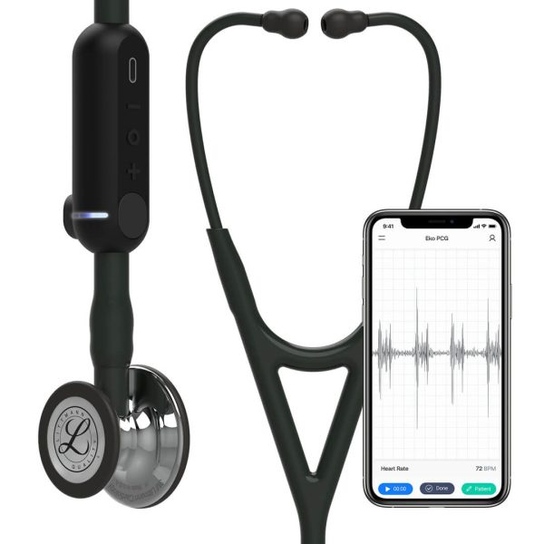 Littmann - CORE Ψηφιακό Στηθοσκόπιο, κώδωνας Mirror, Μαύρος Αυλός, Στέλεχος και Ακουστικά, 8869