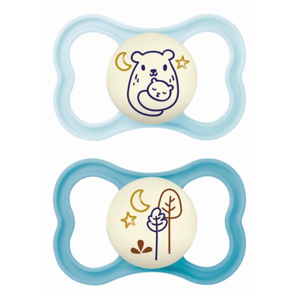 MAM - 217S - Air Night Soother Silicon 6-16 Months 2pcs