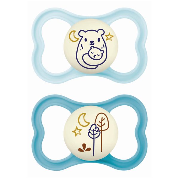 Mam Air Night Silicon Soother 16+ Months 277S 2pcs