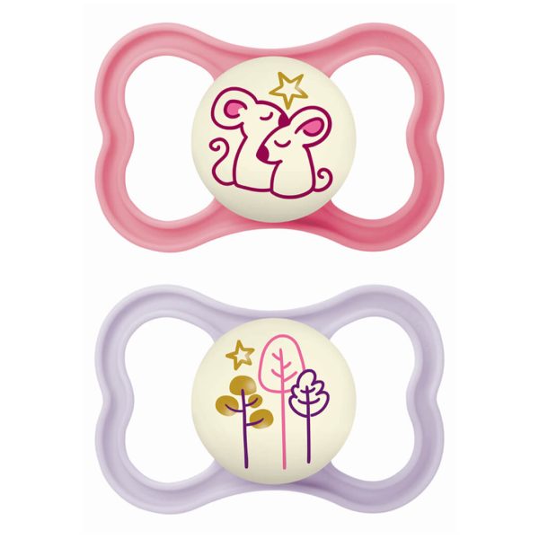 Mam Air Night Silicon Soother 16+ Months 277S 2pcs