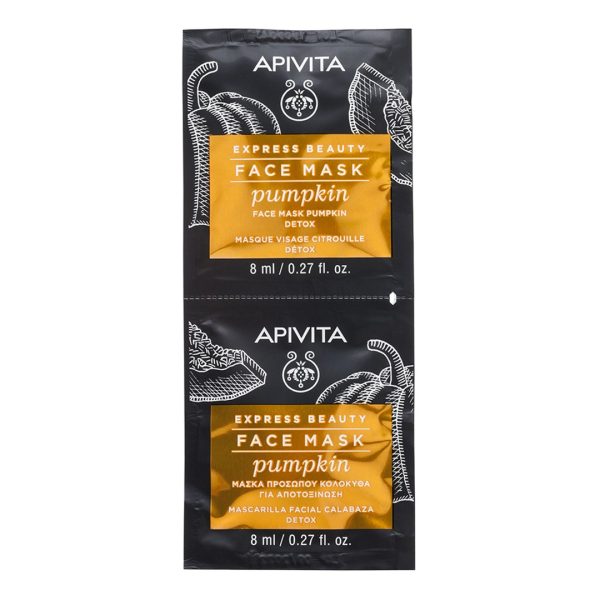 Apivita - Express Beauty Face Mask Pumpkin Detox & Clarifying 2x8ml Apivita - Express Beauty Face Mask Pumpkin Detox & Clarifying 2x8ml