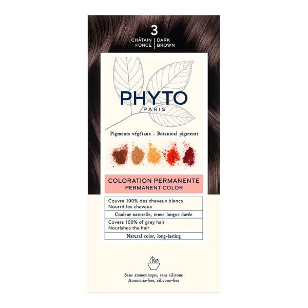 Phyto - Phytocolor Μόνιμη Βαφή Μαλλιών Νο 3 Καστανό Σκούρο