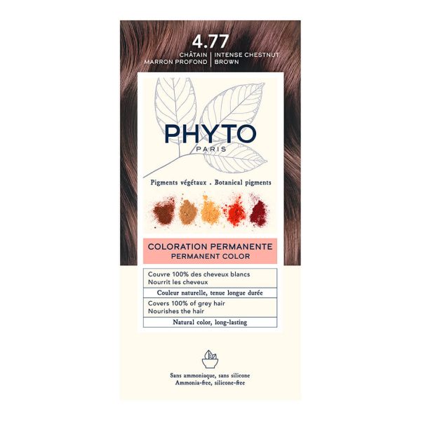 Phyto - Phytocolor Μόνιμη Βαφή Μαλλιών Νο 4.77 Καστανό Έντονο Μαρόν
