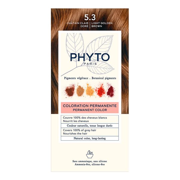 Phyto - Phytocolor Μόνιμη Βαφή Μαλλιών Νο 5.3 Καστανό Ανοιχτό Χρυσό