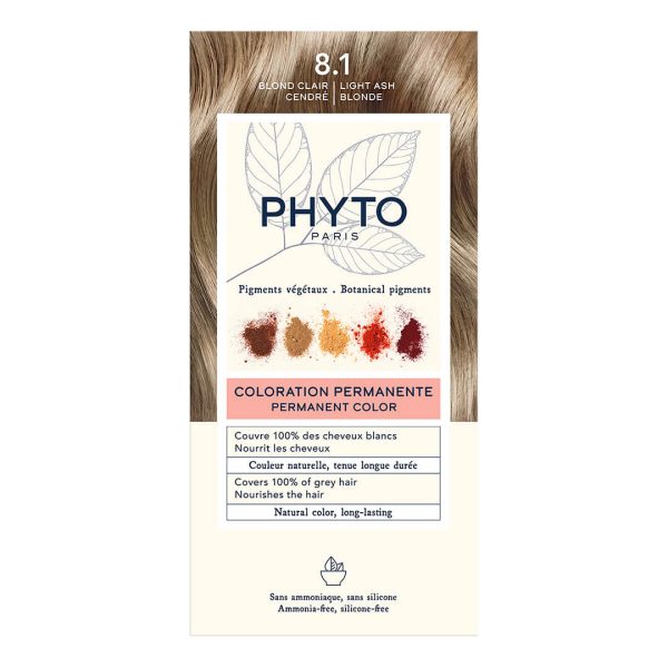 Phyto - Phytocolor Μόνιμη Βαφή Μαλλιών Νο 8.1 Ανοιχτό Ξανθό Σταχτί