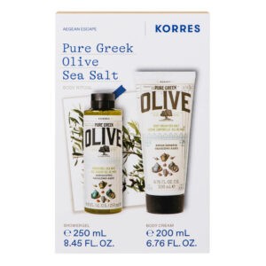 Body Care Korres – Promo Sea Salt Pure Greek Olive Shower Gel 250ml & Body Cream 200ml