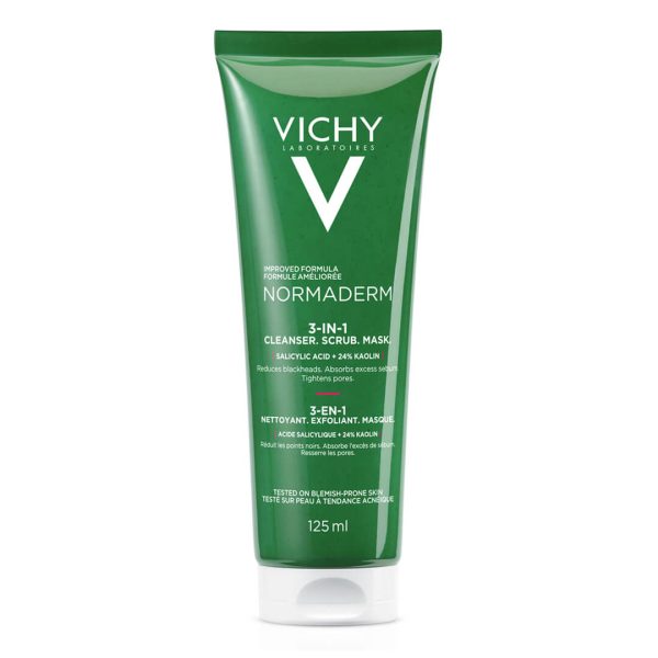 Vichy - Normaderm 3 σε 1 Απολέπιση - Καθαρισμός - Μάσκα Προσώπου 125ml