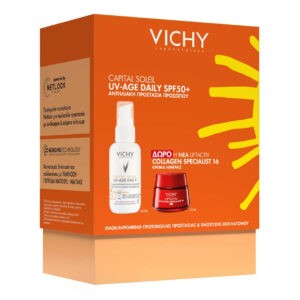 Vichy – Promo Capital Soleil UV-Age Daily SPF 50+ Αντηλιακό Προσώπου 40ml & Collagen Specialist 16 Αντιγηραντική Κρέμα 15ml 4Εποχές Vichy – Promo Capital Soleil UV-Age Daily SPF 50+ Αντηλιακό Προσώπου 40ml & Collagen Specialist 16 Αντιγηραντική Κρέμα 15ml Vichy Capital Soleil