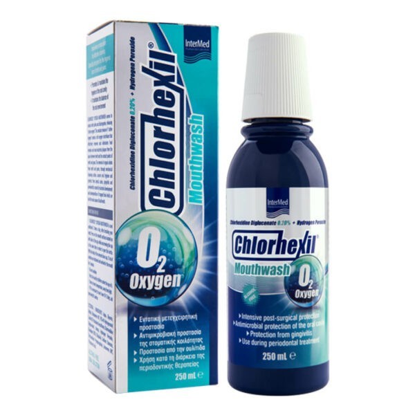 Στοματικά Διαλύματα-ph Intermed – Chlorhexil Chlorhexil Oxygen Mouthwash, Στοματικό Διάλυμα με Χλωρεξιδίνη 250ml InterMed - Chlorhexil
