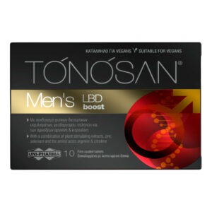 Ανοσοποιητικό Uni-Pharma – Tonosan Men’s LBD Boost Συμπλήρωμα Διατροφής για Λίμπιντο & Ενίσχυση της Τεστοστερόνης 10 Δισκία uni_tonosan