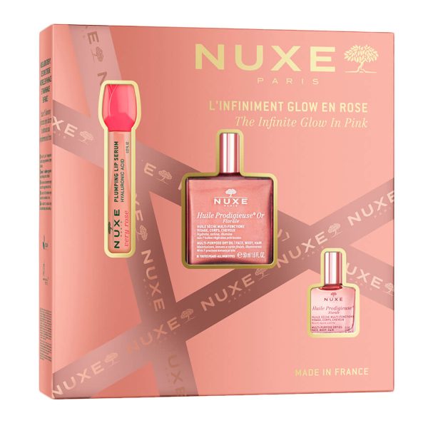 Nuxe - Promo Set Glow Hp Florale: Huile Prodigieuse Or Florale Ξηρό Λάδι 50mL & Very Rose Plumpimg Serum Χειλιών 8mL & Huile Prodigieuse Florale Ξηρό Λάδι 10mL