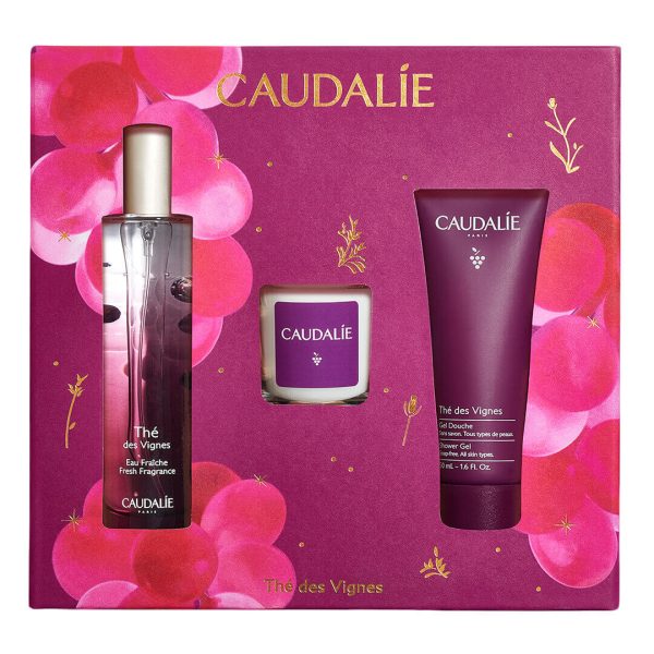 Caudalie - Promo Thé des Vignes Άρωμα 50mL & Αφρόλουτρο 50mL & Αρωματικό κερί 35g