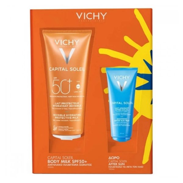 Vichy - Promo Capital Soleil Ενυδατικό Αντηλιακό Γαλάκτωμα SPF50+ 300ml & After Sun 100ml Vichy - Promo Capital Soleil Ενυδατικό Αντηλιακό Γαλάκτωμα SPF50+ 300ml & After Sun 100ml