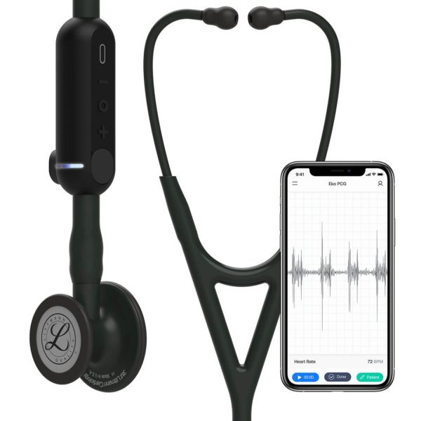 Littmann - CORE Ψηφιακό Στηθοσκόπιο, Μαύρος Κώδωνας, Αυλός, Στέλεχος και Ακουστικά, 69 cm, 8490