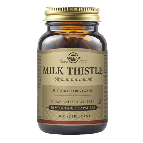 Solgar - Συμπλήρωμα Διατροφής με Εκχύλισμα από Γαϊδουράγκαθο που Αποτελεί Φυσικό Ισχυρό Αντιοξειδωτικό και Αποτοξινωτικό του Ήπατος - 50 veg.caps