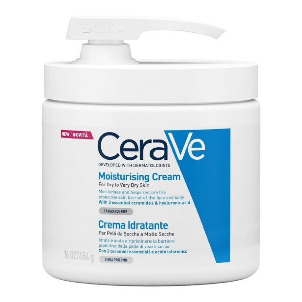 CeraVe - Moisturising Cream Ενυδατική Κρέμα Προσώπου & Σώματος με Αντλία 454gr