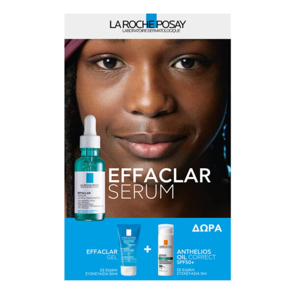 La Roche Posay - Promo Effaclar Ultra Concentrated Serum για Σημάδια Ακμής 30ml & Effaclar Gel 50ml & Anthelios Oil Correct SPF50+ 3ml