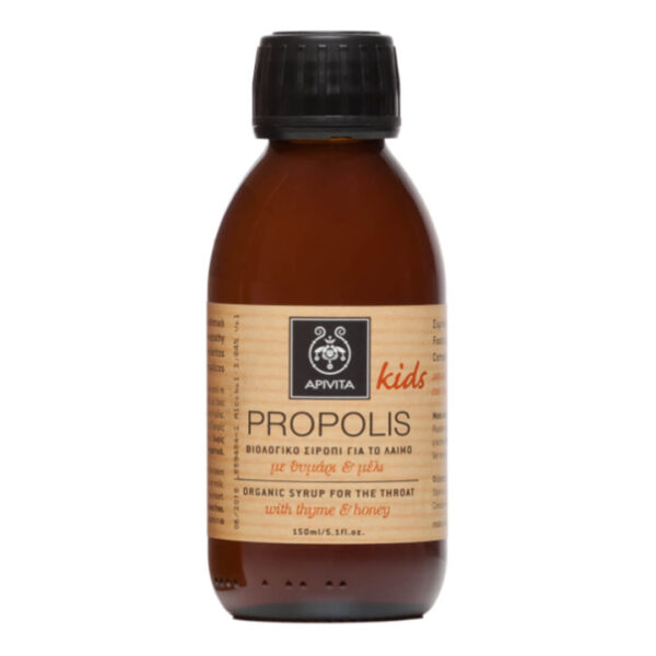 Apivita - Propolis Kids Βιολογικό Σιρόπι για το Λαιμό με Μέλι & Θυμάρι 150ml Apivita - Propolis Kids Βιολογικό Σιρόπι για το Λαιμό με Μέλι & Θυμάρι 150ml