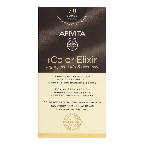 Apivita - My Color Elixir Μόνιμη Βαφή Μαλλιών Νο 7.8 Ξανθό Περλέ