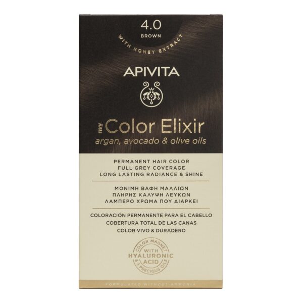 Apivita - My Color Elixir Μόνιμη Βαφή Μαλλιών Νο 4.0 Καστανό Apivita - My Color Elixir Μόνιμη Βαφή Μαλλιών Νο 4.0 Καστανό