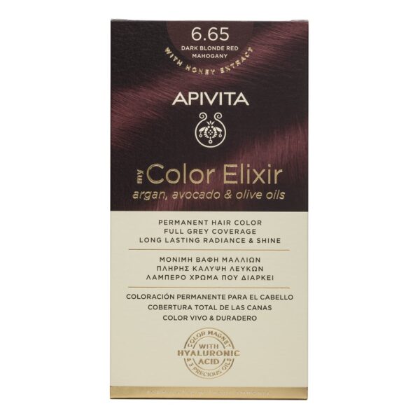 Apivita - My Color Elixir Μόνιμη Βαφή Μαλλιών Νο 6.65 Έντονο Κόκκινο