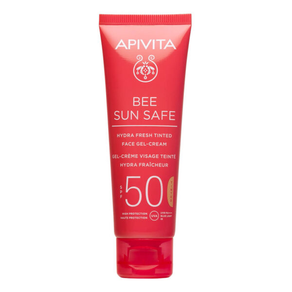 Apivita - Bee Sun Safe Hydra Fresh Ενυδατική Κρέμα-Gel Προσώπου με Χρώμα SPF50 50ml