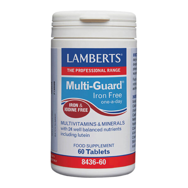 Lamberts - Multi Guard Iron Free Πολυβιταμίνη χωρίς Ιώδιο & Σίδηρο 60tabs