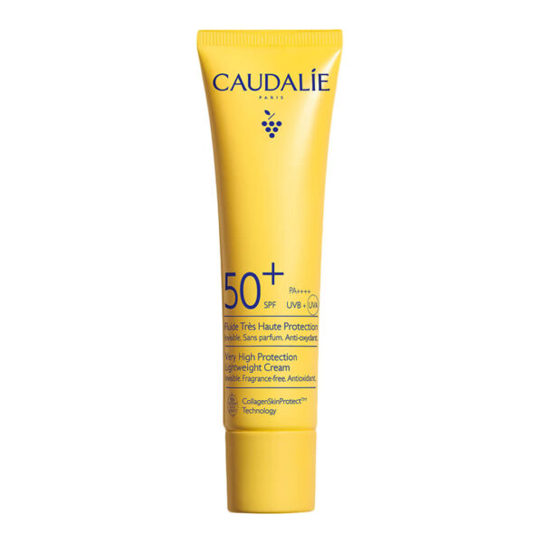 Caudalie - Very High Protection Lightweight Cream Λεπτόρρευστη Αντηλιακή Κρέμα Προσώπου SPF50+ 40ml