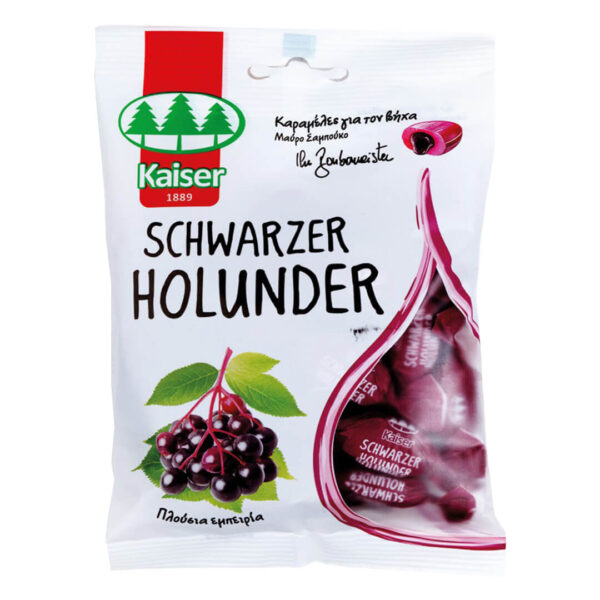 Medisei - Kaiser Schwarzer Holunder Καραμέλες για το Βήχα με γεύση Μαύρο Σαμπούκο 90γρ