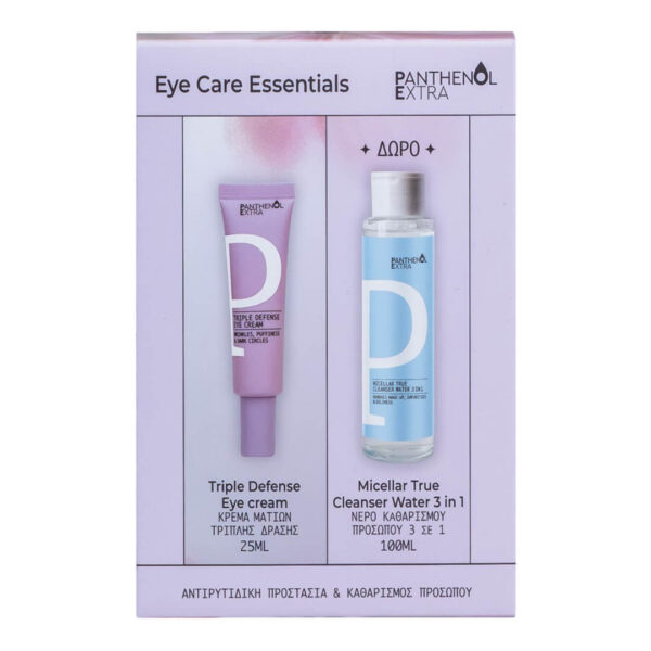 Medisei - Promo Panthenol Extra Eye Care Essentials Set Triple Defense Κρέμα Ματιών 25ml & Δώρο Micellar True Νερό Καθαρισμού Προσώπου 3σε1 100ml