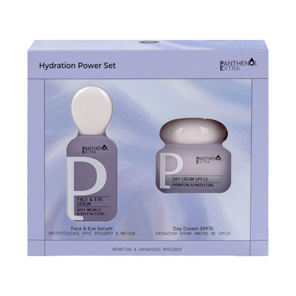 Medisei - Promo Panthenol Extra Hydration Power Set Αντιρυτιδικός Ορός Προσώπου & Ματιών 30ml & Κρέμα Ημέρας SPF15 50ml
