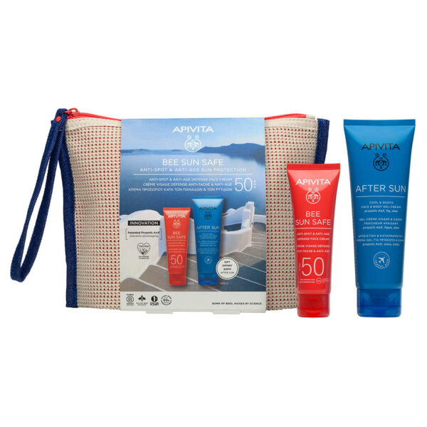Apivita - Bee Sun Safe Κρέμα Προσώπου Κατά των Πανάδων & των Ρυτίδων SPF50 50ml & Δώρο After Sun Δροσιστική & Καταπραϋντική Κρέμα-Gel για Πρόσωπο & Σώμα 100ml Apivita - Bee Sun Safe Κρέμα Προσώπου Κατά των Πανάδων & των Ρυτίδων SPF50 50ml & Δώρο After Sun Δροσιστική & Καταπραϋντική Κρέμα-Gel για Πρόσωπο & Σώμα 100ml