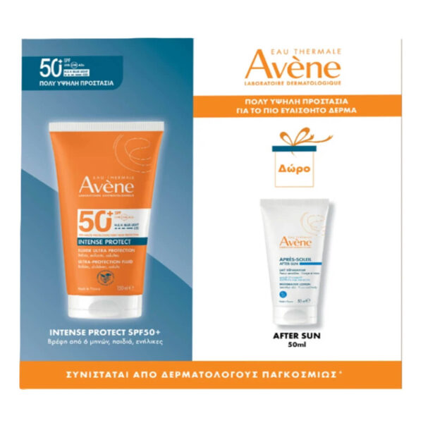 Avene - Promo Intense Protect Αντηλιακή Κρέμα για το Σώμα SPF50+ 150ml & Επανορθωτικό Γαλάκτωμα για Μετά τον Ήλιο 50ml