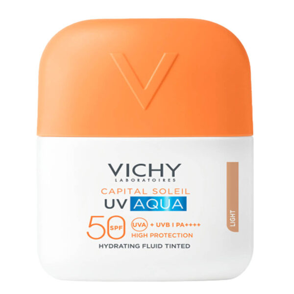 Vichy - Capital Soleil Uv-Aqua Λεπτόρρευστο Ενυδατικό Αντηλιακό Προσώπου Με Χρώμα Light SPF50 50ml